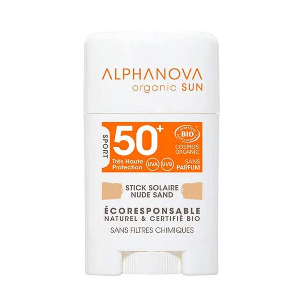 Alphanova Sun Stick Solaire Visage Spf50+ Bio Beige Naturel 12g