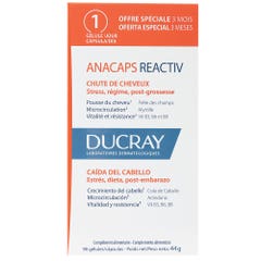 Ducray Anacaps Chute De Cheveux Reactionnelle Reactiv 90 Gélules