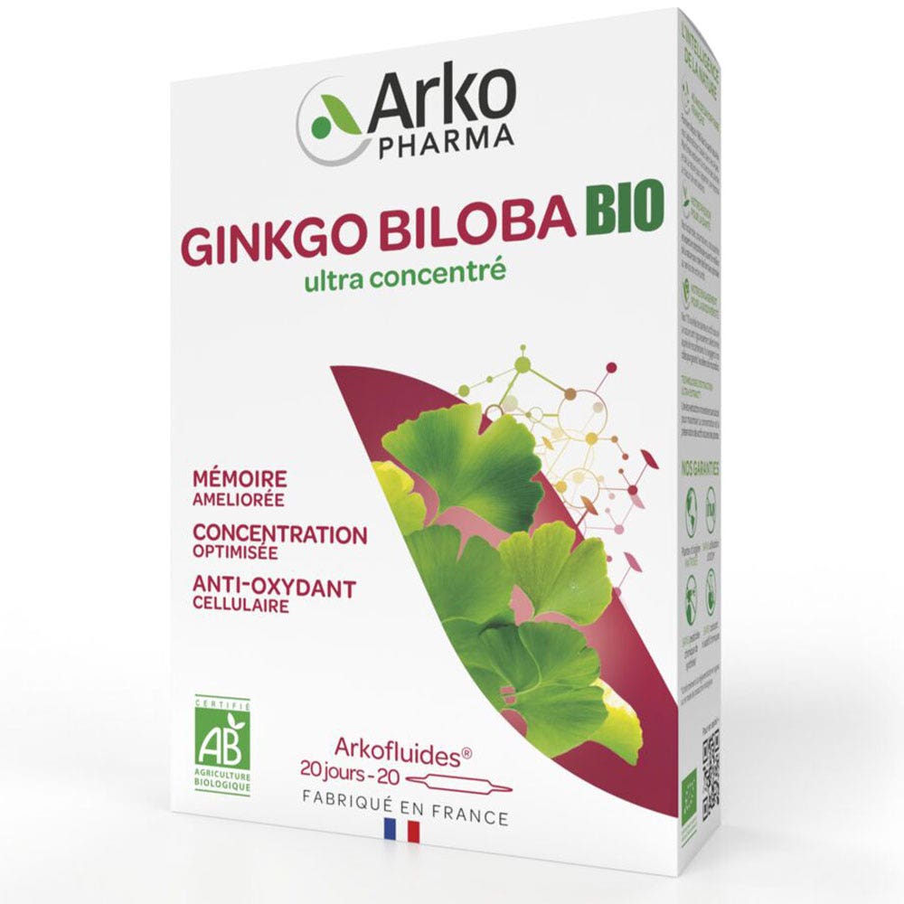 Arkopharma Arkofluides Gingko Biloba Bio 20 Ampoules