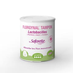Saforelle Florgynal Tampons Super avec lactobacillus Sans applicateur x8