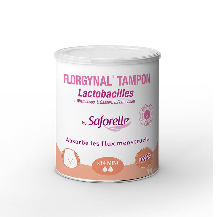 Tampons Mini avec lactobacilles x14 Florgynal Sans applicateur Saforelle
