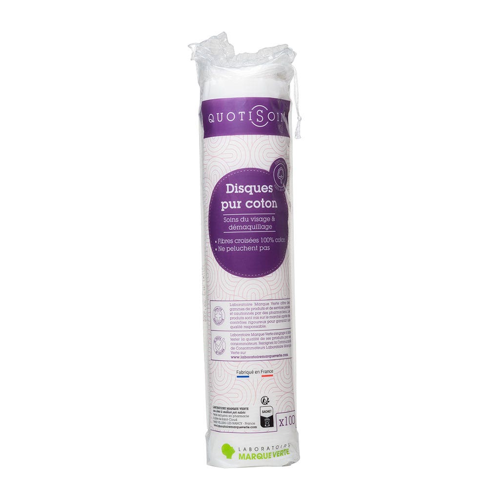 Marque Verte Quotisoin Disques coton x100