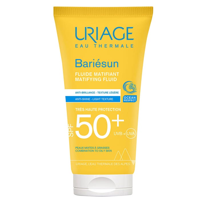 Uriage Bariésun Fluide Matifiant SPF50+ anti brillance Texture légère 50ml