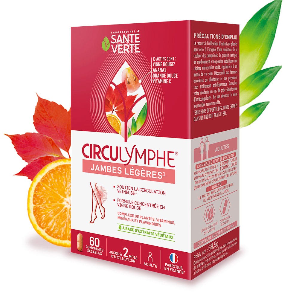 Sante Verte Circulymphe Jambes Légères 60 Comprimes