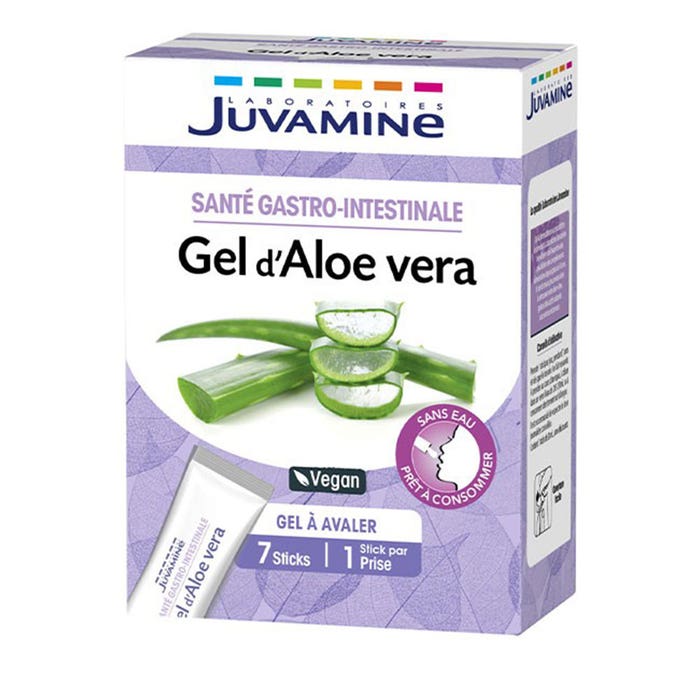 Juvamine Santé Gastro-Intestinale Gel d'Aloe Vera 7 Sticks A Avaler
