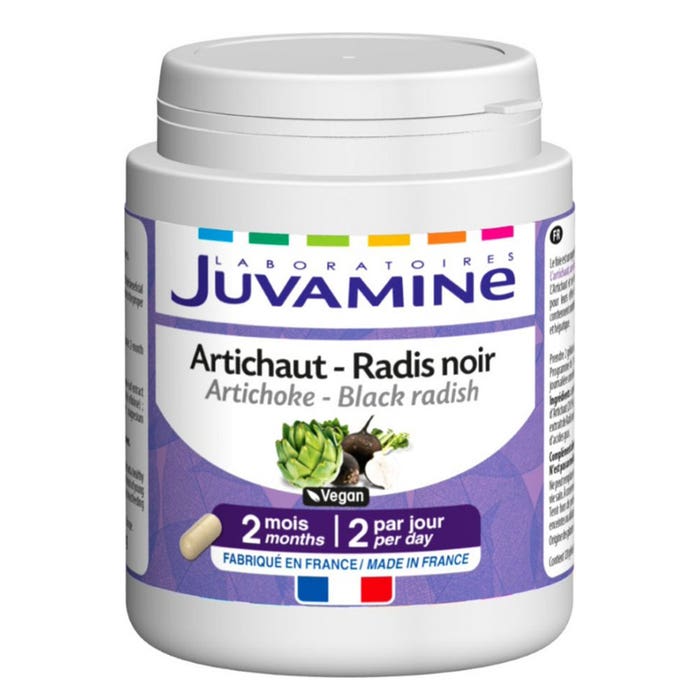 Juvamine Artichaut Radis Noir 120 Gélules Végétales