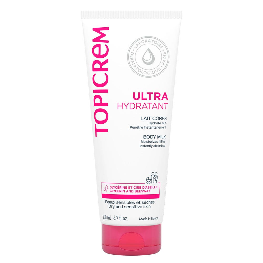 Lait Corps 200ml Ultra-Hydratant Peaux Sensibles Et Seches Topicrem