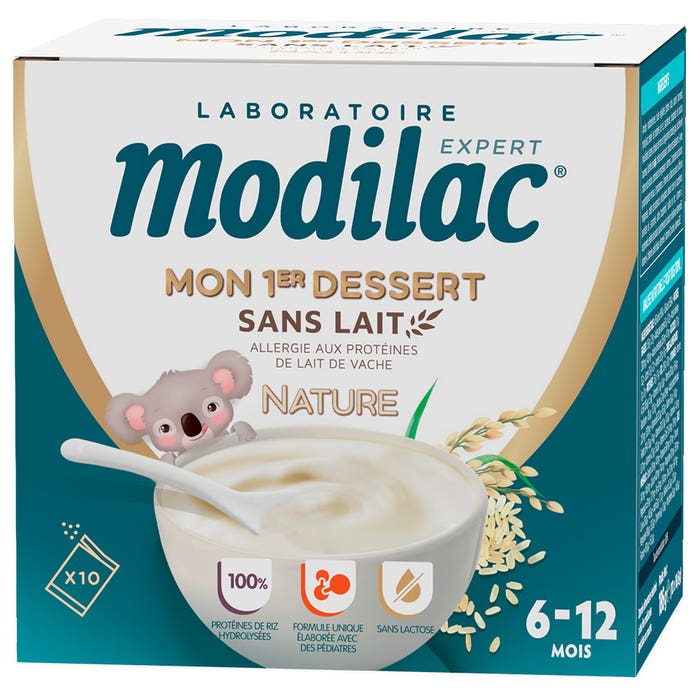 Modilac Mon 1er Dessert Sans Lait 6-12 Mois 10 Sachets
