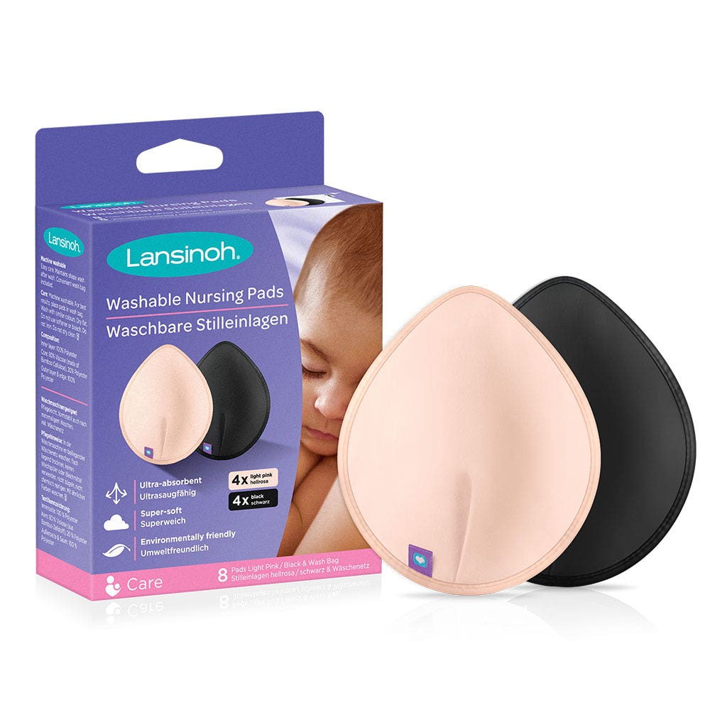 Lansinoh Coussinets d'allaitement lavables Colorés 8 coussinets