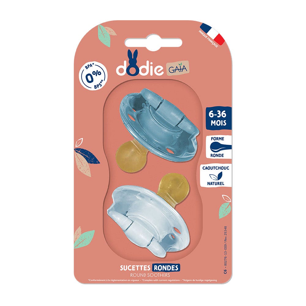 Dodie Sucette Ronde Symétrique 6 à 36 Mois x2