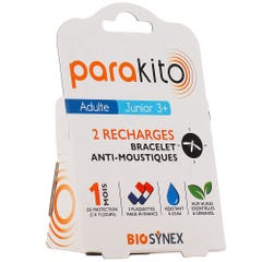 Para Kito Recharge pour Bracelet Anti-moustiques Dès 3 Ans 2 Plaquettes