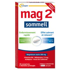 Mag 2 Sommeil Magnésium marin et mélatonie 30 Comprimes