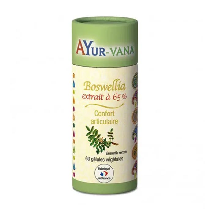 Boswellia Extrait à 65% 60 Gélules Végétales Confort Articulaire Ayur-Vana