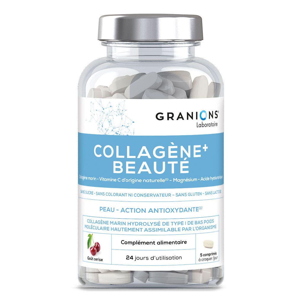 Granions Collagène+ beauté Cerise 120 comprimés à croquer