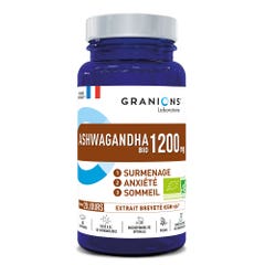 Granions Ashwagandha Bio 1200mg Surmenage, anxiété et sommeil 60 comprimés
