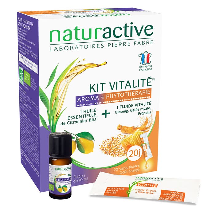Kit Vitalité Aroma et Phytothérapie 10ml + 20 sticks de 10ml Naturactive