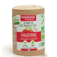 Nat&Form Levure de riz rouge et ail Bio Cholestérol 200 gélules