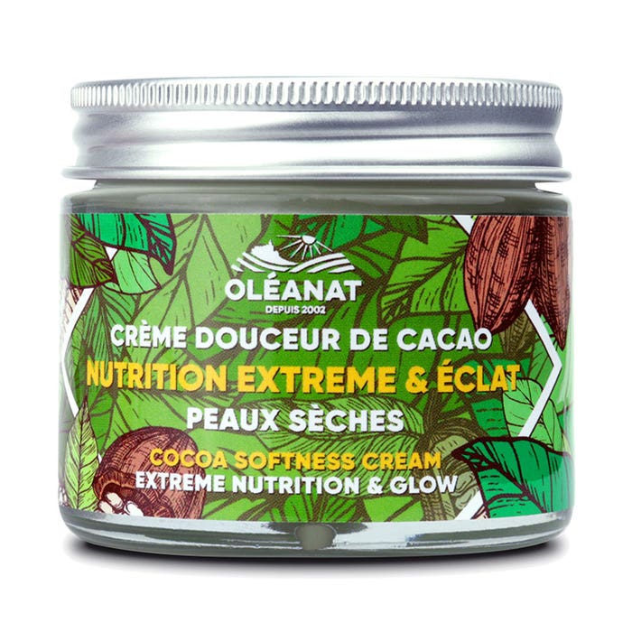 Crème de Douceur Nutrition Extrême et Eclat 50ml Les Richesses d'Amérique du Sud Cacao Bio Oleanat
