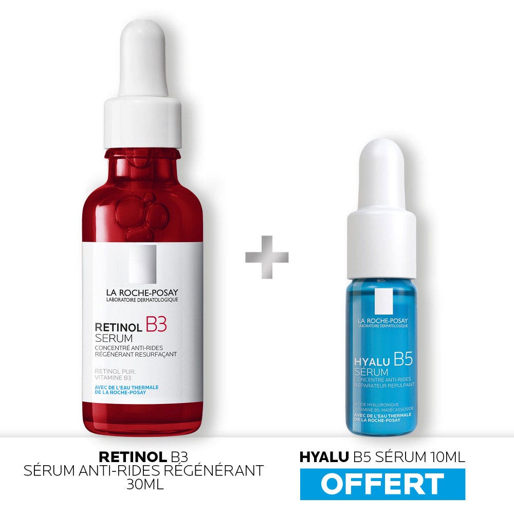 La Roche-Posay Retinol B3 Sérum anti-rides au Rétinol Régénérant 30 ml + Hyalu B5 Sérum 10ml offert