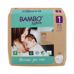 Bambo Nature Couches XS Taille 1 2 à 4 kg x22