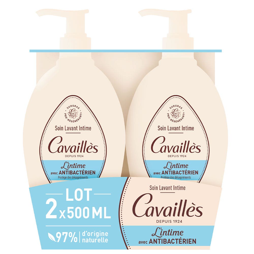 Cavaillès Intime Soin Lavant Antibactérien 2x500ml