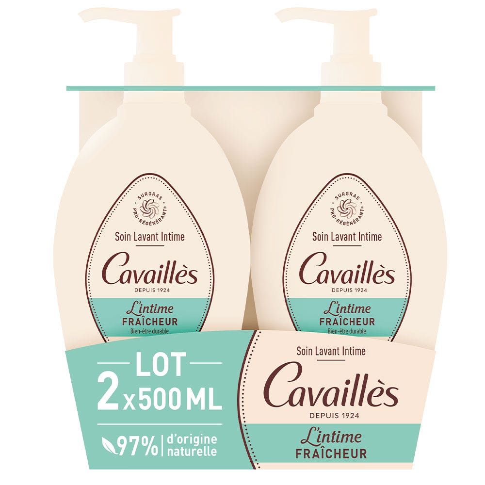 Cavaillès Intime Soin Lavant Naturel Fraicheur 2x500ml