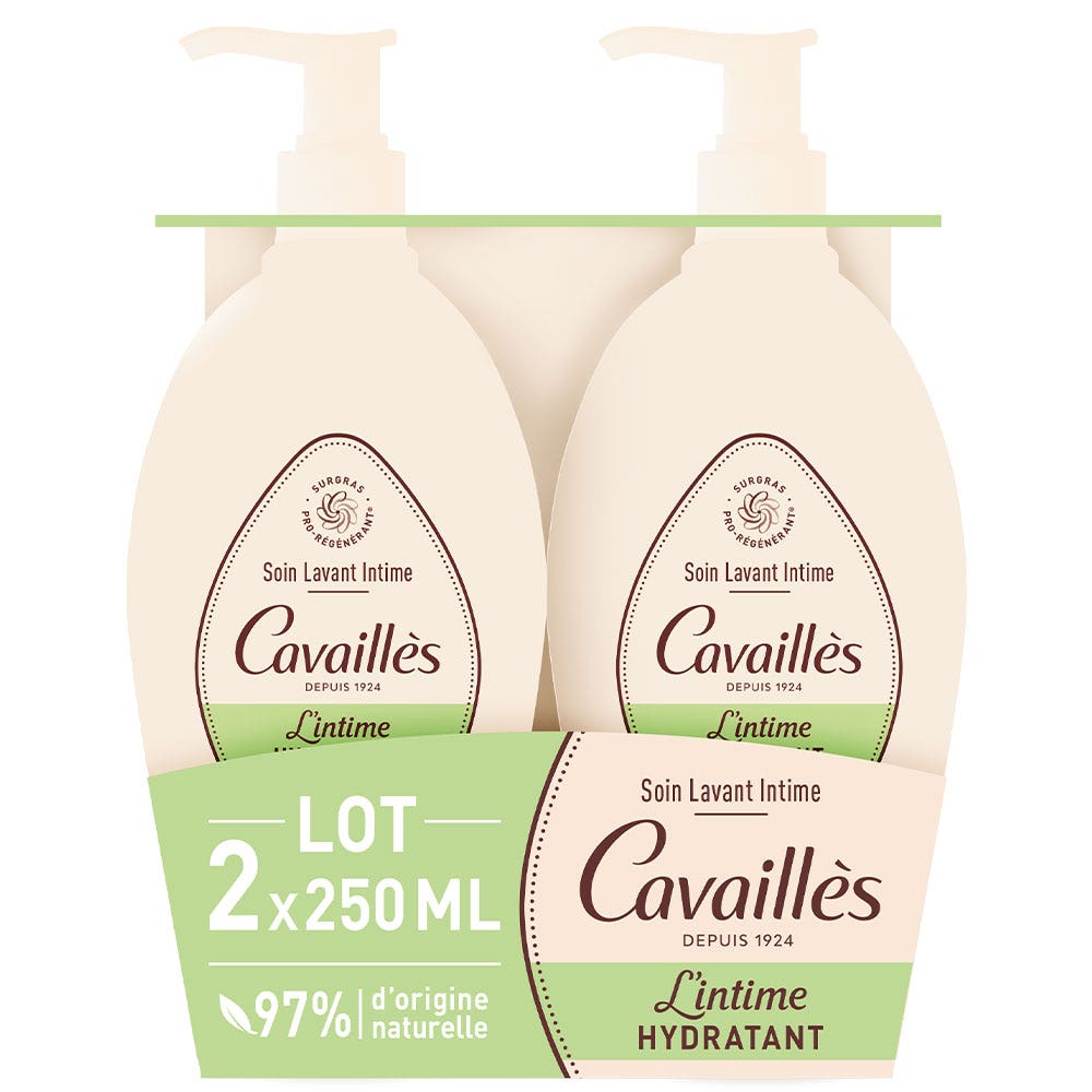 Cavaillès Intime Soin Lavant Hydratant Sécheresse 2x250ml