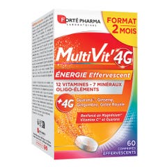 Forté Pharma Multivit'4G Energie Multivitamines 60 Comprimés Effervescents