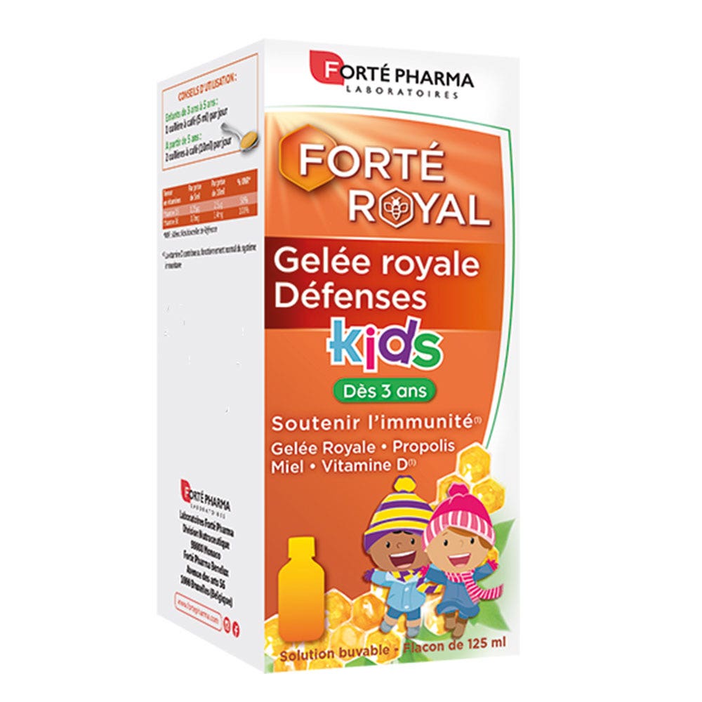 FORTE PHARMA Gel&eacute;e Royale D&eacute;fenses Kids 125ml Fort&eacute; Royal D&egrave;s 3 Ans Fort&eacute; Pharma