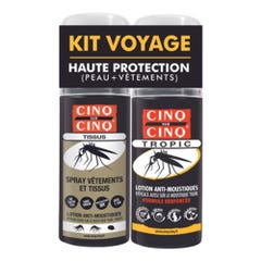 Cinq Sur Cinq Kit Voyage Haute Protection Anti-Moustique Spray Vêtements et Lotion Dès 24 Mois 100ml