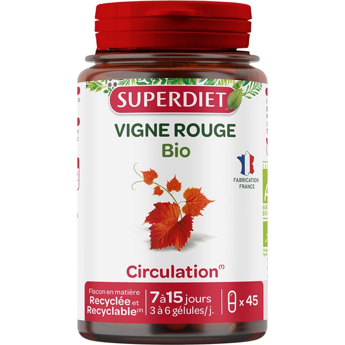 Superdiet Vigne Rouge Bio 45 gélules