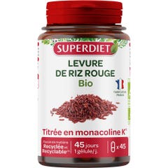 Superdiet Levure De Riz Rouge Bio 45 gélules