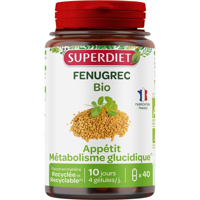 Superdiet Fenugrec Bio 40 gélules