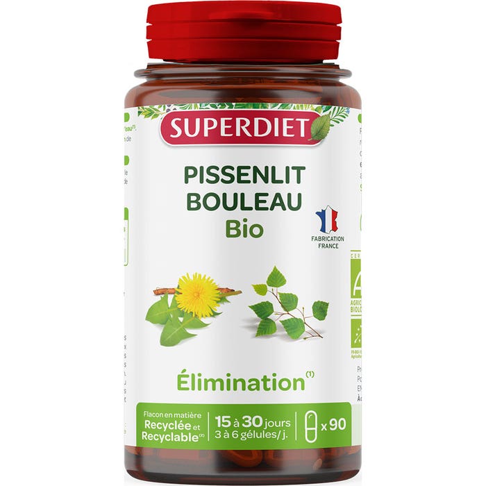 Superdiet Pissenlit-Bouleau Bio 90 gélules