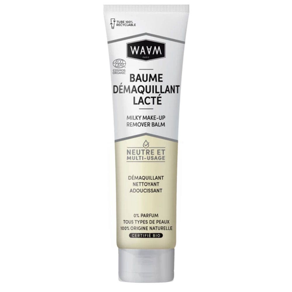 Waam Baume Démaquillant Lacté Bio Tous Types de Peaux 100ml