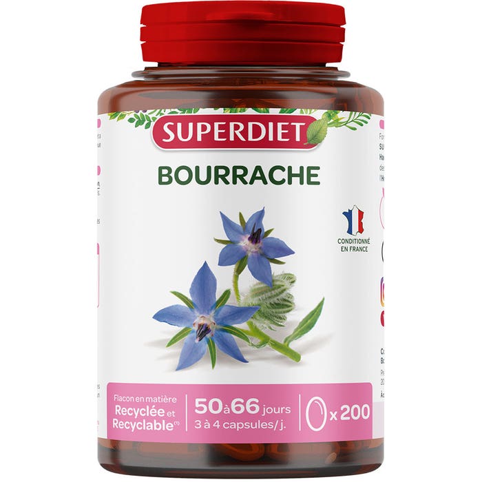 Superdiet Bourrache 200 capsules
