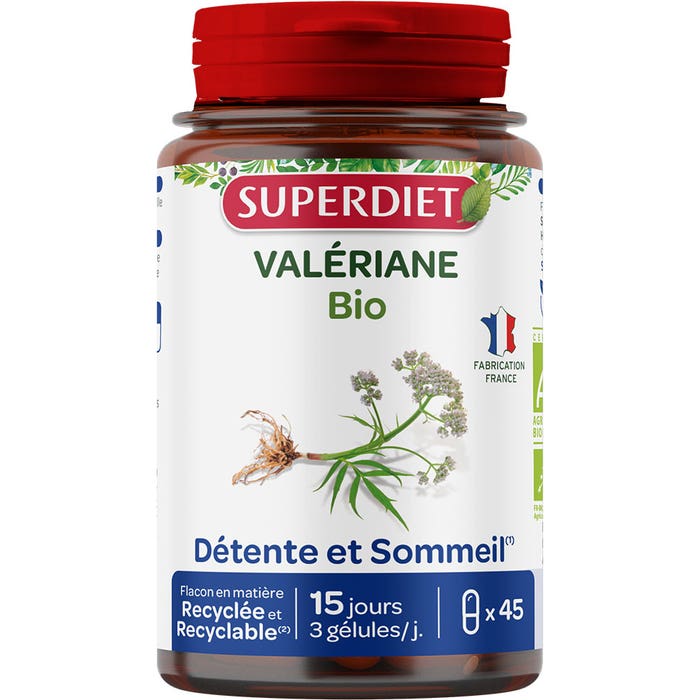 Superdiet Valeriane Bio 45 gélules