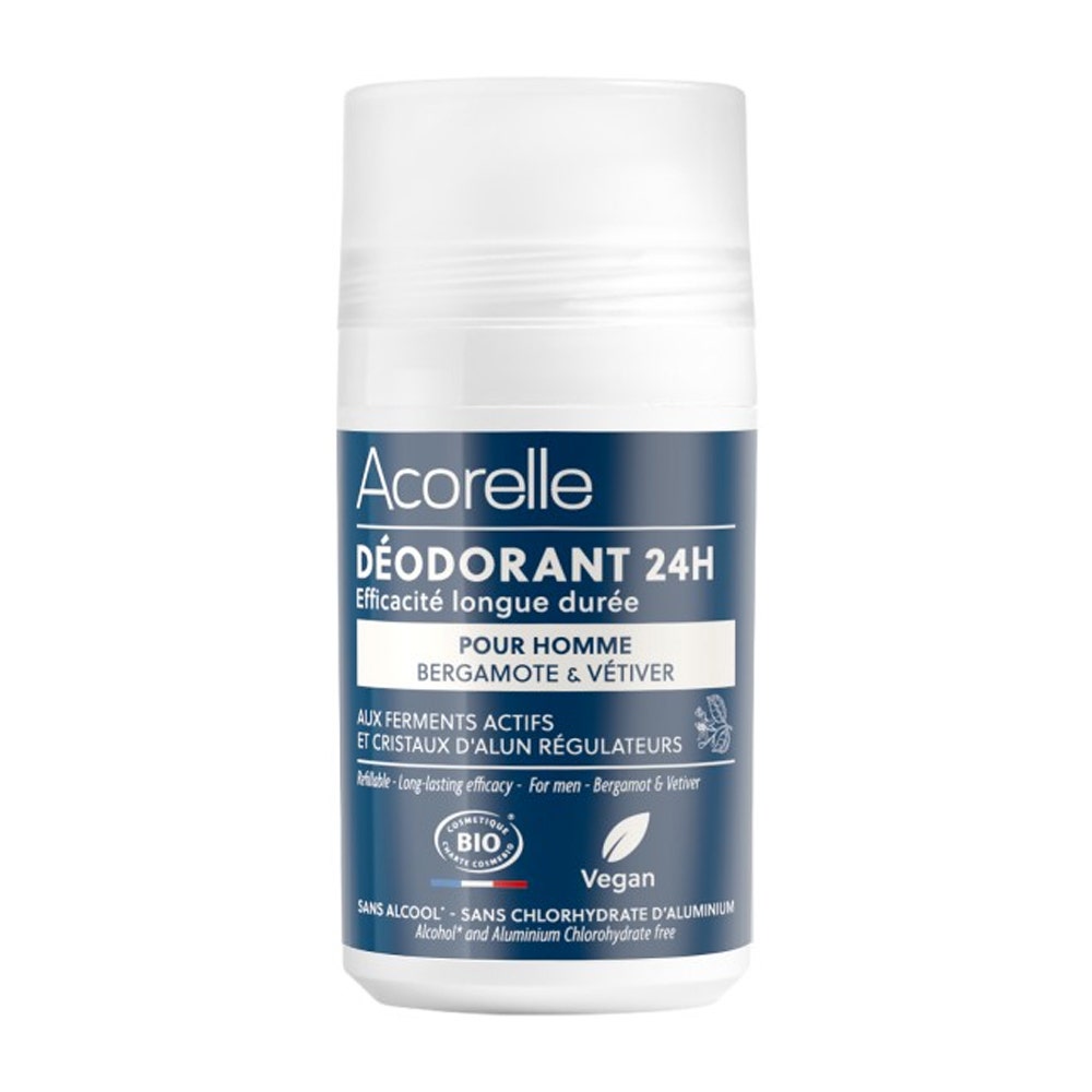 Acorelle Déodorant Roll-On 24h Homme Bio Certifié Homme 50ml