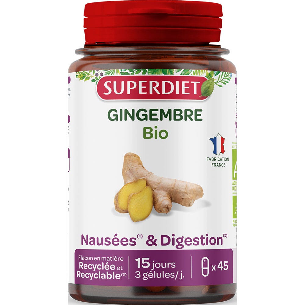 Superdiet Gingembre Bio 45 gélules