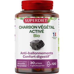 Superdiet Charbon Vegetal Active Bio 120 gélules