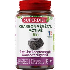Superdiet Charbon Vegetal Active Bio 45 gélules