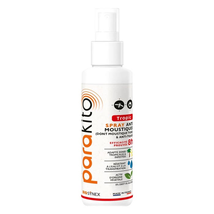 Spray Anti-Moustiques Tropic 75ml Efficacité 8h Para Kito