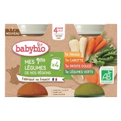 Babybio Petits Pots Bio Mes 1er Légumes de Nos Régions Dès 4 Mois 4x130g
