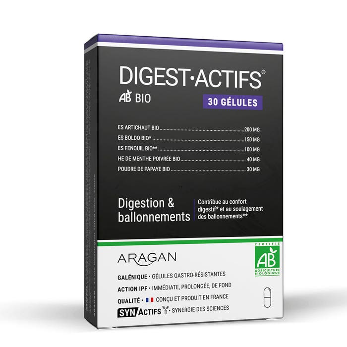 Aragan Synactifs DigestActifs Bio 30 gélules