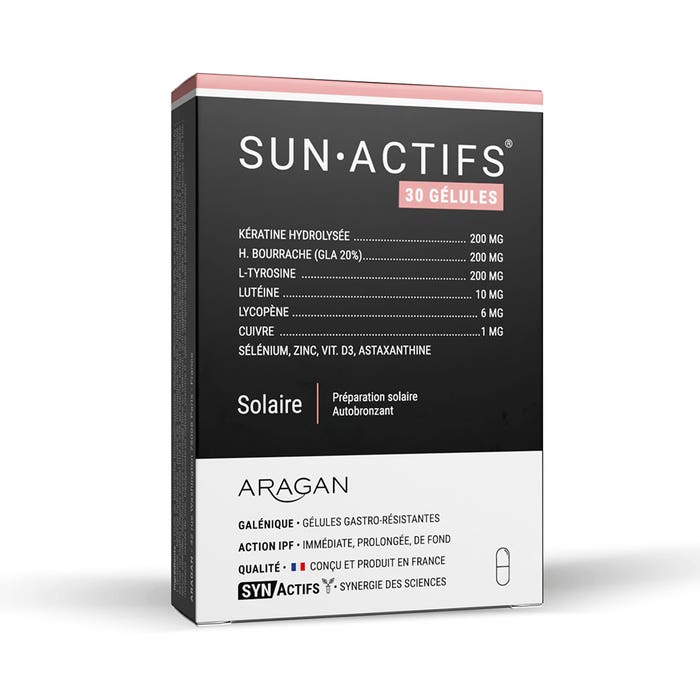 Aragan Synactifs Sunactifs Solaire 30 Gelules