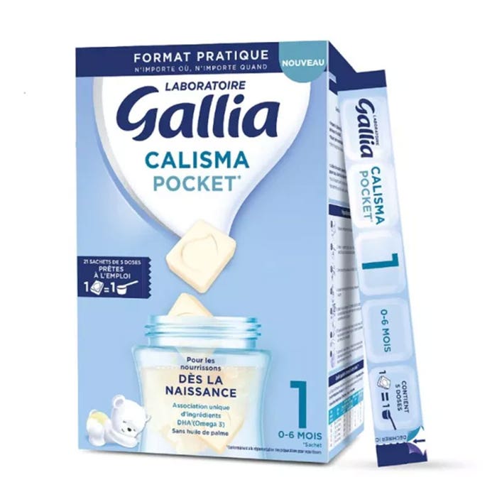 Gallia Calisma Pocket Dès La Naissance 1 0 à 6 Mois 21 Sachets de 5 Doses