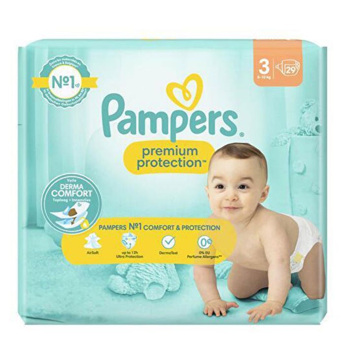 Pampers Premium Couches Taille 3 6-10kg x29