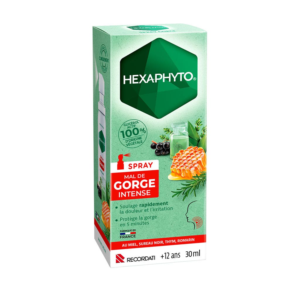 Hexaphyto Spray Mal de Gorge Intense Dès 12 Ans 30ml