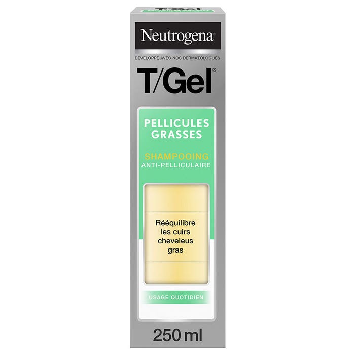 Neutrogena T/Gel Shampooing Antipelliculaire Pellicules Grasses 250ml