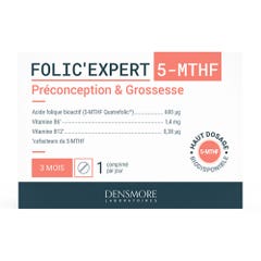 Densmore Folic'expert Acide Folique (5-MTHF) Préconception et grossesse 90 comprimés